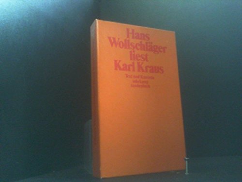 Beispielbild für Hans Wollschläger liest Karl Kraus. Text und Kassette. zum Verkauf von Antiquariat Nam, UstId: DE164665634