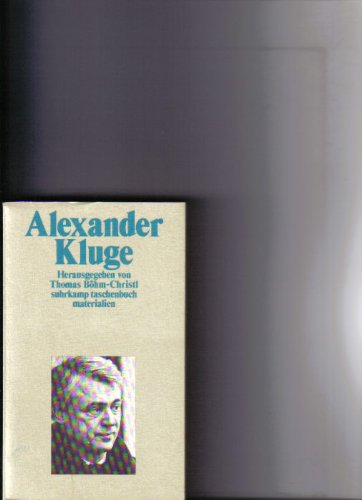 Beispielbild fr Alexander Kluge. zum Verkauf von Versandantiquariat Felix Mcke
