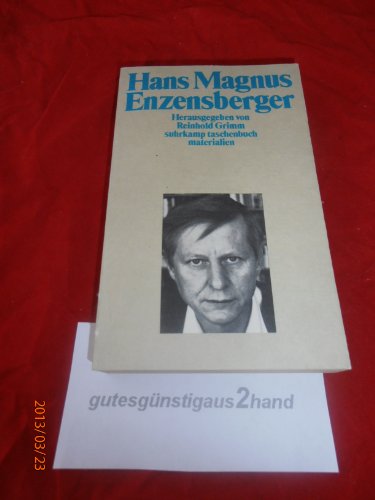 Beispielbild fr Hans Magnus Enzensberger. zum Verkauf von medimops