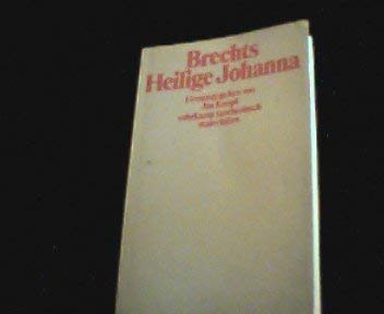 Beispielbild fr Brechts 'Heilige Johanna der Schlachthfe' Herausgegeben von Jan Knopf zum Verkauf von antiquariat rotschildt, Per Jendryschik