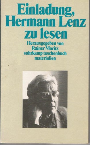 Imagen de archivo de Einladung, Hermann Lenz zu lesen. a la venta por medimops