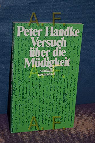 Stock image for Versuch ber die Mdigkeit. Suhrkamp Taschenbuch Band 2146. for sale by Antiquariat KAMAS