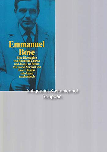 Stock image for Emmanuel Bove: Eine Biographie (suhrkamp taschenbuch) for sale by medimops