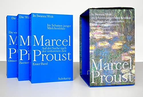 Beispielbild fr Auf der Suche nach der verlorenen Zeit. 3 Bnde : Swanns Welt - Im Schatten junger Mdchenblte / Die Welt der Guermantes - Sodom und Gomorra / Die Gefangene - Die Entflohene - Die wiedergefundene Zeit. Suhrkamp Taschenbuch st 3209 zum Verkauf von Antiquariat am Roacker