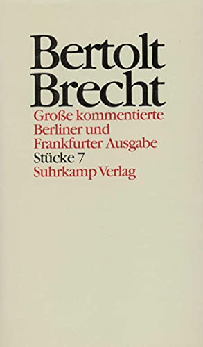 9783518400074: Brecht, B: Werke 7