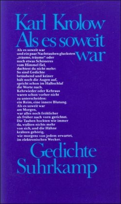 9783518401231: Als es soweit war: Gedichte (German Edition)