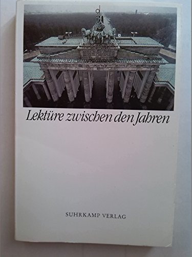LektÃ¼re zwischen den Jahren. Ãœber die Deutschen (9783518402429) by Peter Ulmer
