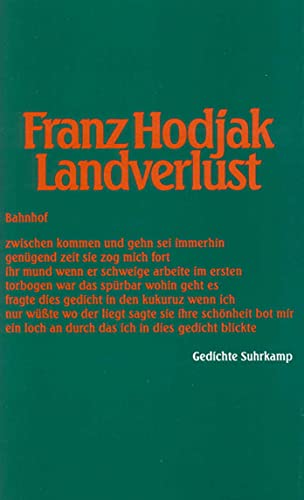 Imagen de archivo de Hodjak, F: Landverlust a la venta por Blackwell's