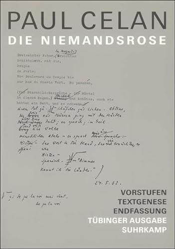 Die Niemandsrose: Vorstufen, Textgenese, Endfassung (Werke / Paul Celan) (German Edition) (9783518407387) by Celan, Paul