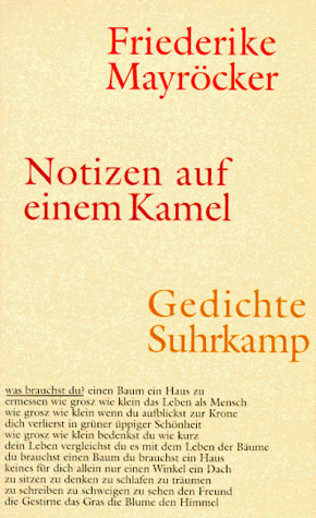 Beispielbild fr Notizen auf einem Kamel: Gedichte 1991 - 1996 zum Verkauf von medimops