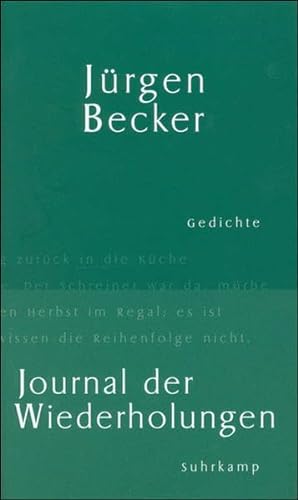 9783518410264: Journal der Wiederholungen: Gedichte