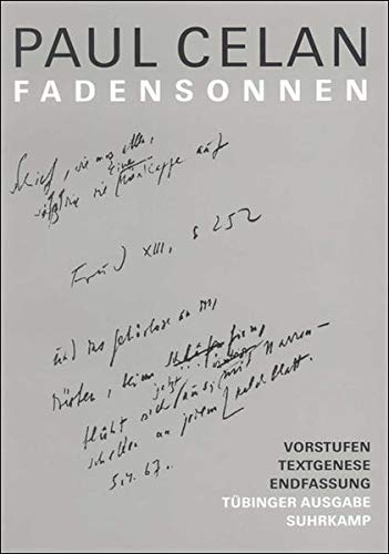 9783518411902: Werke. Tbinger Ausgabe.: Fadensonnen: Vorstufe - Textgenese - Endfassung
