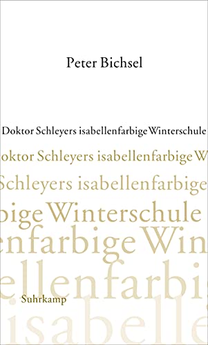 9783518413890: Bichsel: Dr. Schleyers Winterschule