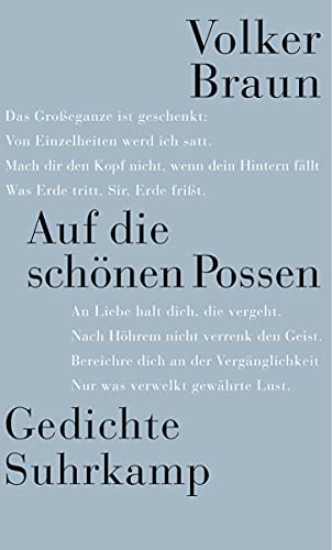 Beispielbild fr Auf die schnen Possen. Gedichte. zum Verkauf von Antiquariat Matthias Wagner