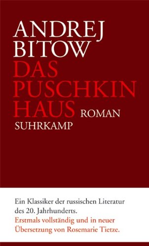 Beispielbild fr Das Puschkinhaus : Roman zum Verkauf von Antiquariat Fuchseck