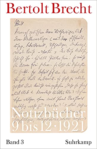 Beispielbild fr Brecht, B: Notizbcher 9-12 (1921) zum Verkauf von Einar & Bert Theaterbuchhandlung