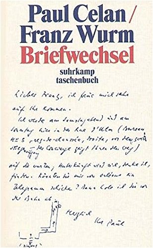 Briefwechsel (suhrkamp taschenbuch) - Wiedemann, Barbara, Paul Celan und Franz Wurm