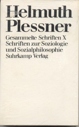 Stock image for Gesammelte Schriften, 10 Bde. Kt, Bd.10, Schriften zur Soziologie und Sozialphilosophie for sale by medimops