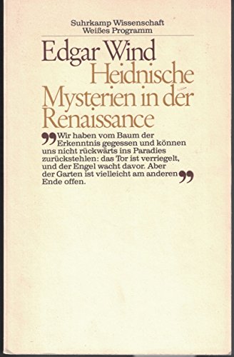 9783518576816: Heidnische Mysterien in der Renaissance. ( Weies Programm)