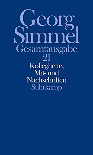 9783518579718: Simmel, G: Gesamtausgabe 21