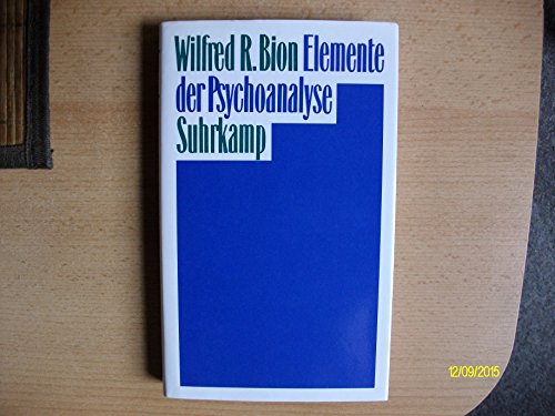 9783518581322: Elemente der Psychoanalyse