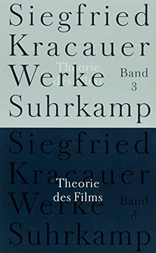 9783518583432: Werke in neun Bnden: Band 3: Theorie des Films. Die Errettung der ueren Wirklichkeit