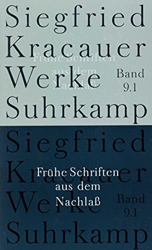 Beispielbild fr Kracauer: Werke 9 (2 Tl.-Bde) zum Verkauf von Blackwell's