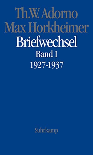 9783518583623: Adorno: Briefwechsel Horkheimer/1