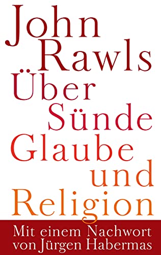 Beispielbild fr ber Snde, Glaube und Religion: Mit einem Nachwort von Jrgen Habermas zum Verkauf von medimops