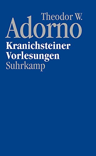 9783518585979: Nachgelassene Schriften. Abteilung IV/17. Vorlesungen: Kranichsteiner Vorlesungen