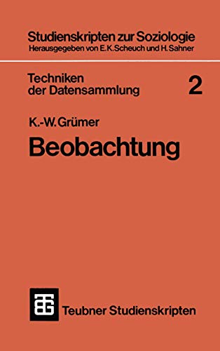 Stock image for Techniken Der Datensammlung 2: Beobachtung for sale by Chiron Media