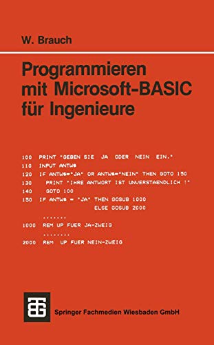 Stock image for Programmieren mit Microsoft-BASIC für Ingenieure for sale by Ria Christie Collections