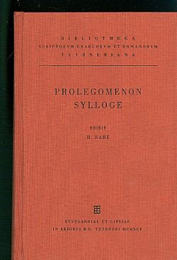 9783519019350: Prolegomenon Sylloge (Rhetore CB