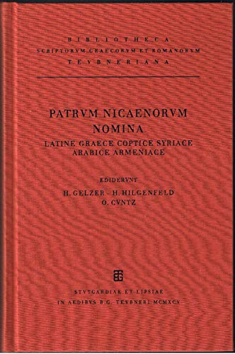 9783519019954: Patrum Nicaenorum Nomina CB