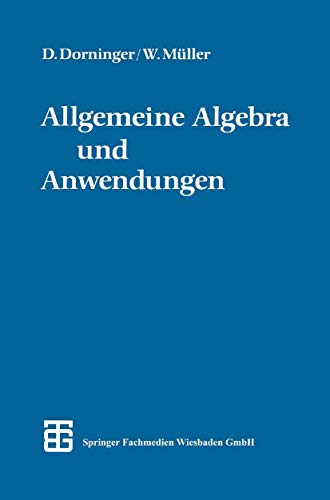 9783519020301: Allgemeine Algebra und Anwendungen