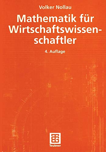 9783519102045: Mathematik fr Wirtschaftswissenschaftler (German Edition)