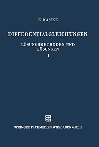 Beispielbild fr Differentialgleichungen, Bd.1, Gewhnliche Differentialgleichungen zum Verkauf von medimops