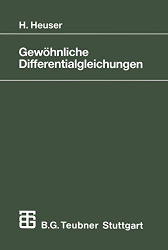 Stock image for Gewohnliche Differentialgleichungen : Einfuhrung in Lehre und Gebrauch for sale by Chiron Media