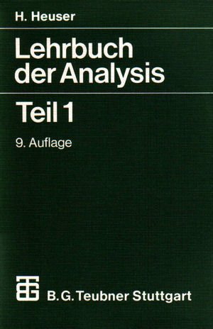 Beispielbild fr Lehrbuch der Analysis - Teil 1 (Mathematische Leitfden) zum Verkauf von medimops