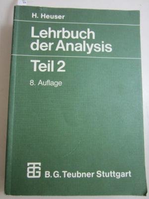 9783519222323: Lehrbuch der Analysis