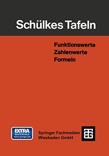 Stock image for Schlkes Tafeln. Funktionswerte, Zahlenwerte, Formeln for sale by medimops