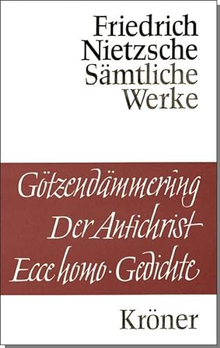 Imagen de archivo de Gtzendmmerung. Wagner-Schriften. Der Antichrist. Ecce Homo. Gedichte a la venta por GreatBookPrices