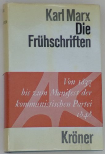 9783520209061: Die Fruhschriften (Kroners Taschenausgabe)