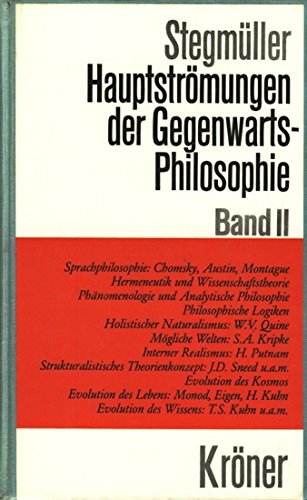 Stock image for Hauptstrmungen der Gegenwartsphilosophie. Eine kritische Einfhrung. Band II for sale by Apeiron Book Service