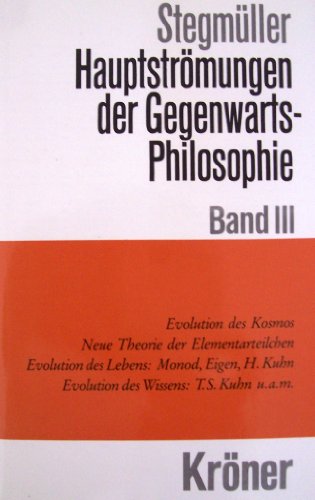 Beispielbild fr Hauptstrmungen Der Gegenwartsphilosophie, Bd. 3 zum Verkauf von A Good Read