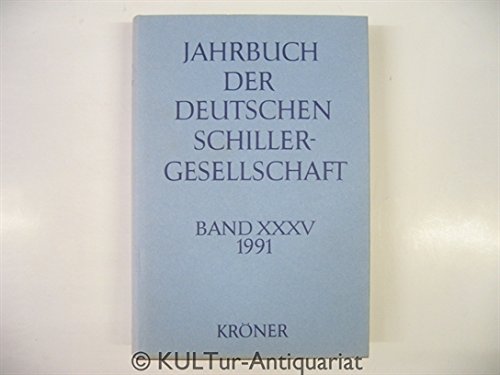 Imagen de archivo de Jahrbuch der Deutschen Schillergesellschaft 35. Jg. 1991 a la venta por Kultgut