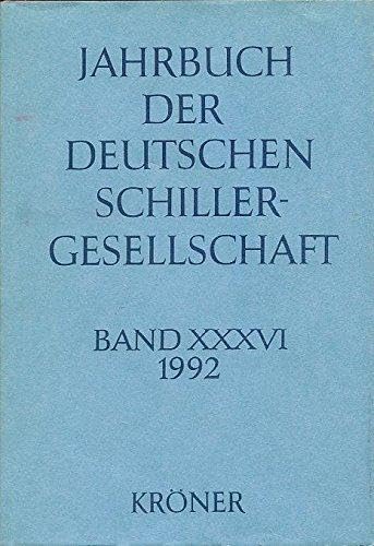 9783520892010: Jahrbuch der Deutschen Schillergesellschaft. Band 36