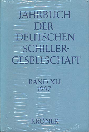 Beispielbild fr Jahrbuch der Deutschen Schillergesellschaft 41. Jg. 1997 zum Verkauf von Kultgut