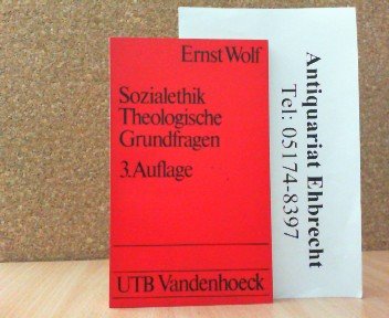 Imagen de archivo de Sozialethik. Theol. Grundfragen. a la venta por Grammat Antiquariat