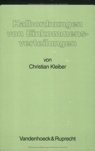 Stock image for Halbordnungen von Einkommensverteilungen for sale by Buchpark